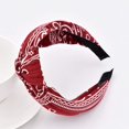 thumbnail image 5 of Diadema JM para mujer con estampado retorcido Rojo Verde, 5 of 5