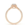 thumbnail image 2 of ANGARA Natural Criss-Cross Diamond Halo Engagement Ring in 14K Rose Gold for Women (Size-6x4mm| Color-I-J| Clarity-I1-I2) | April Birthstone, Anniversary Jewelry Gift for Women | Natural Diamond Ring, 2 of 9