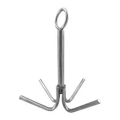 ISURE MARINE Boat Anchor Stainless Steel 4-Claw Anchor Anti-rust Grab Hook Anchor Grapple