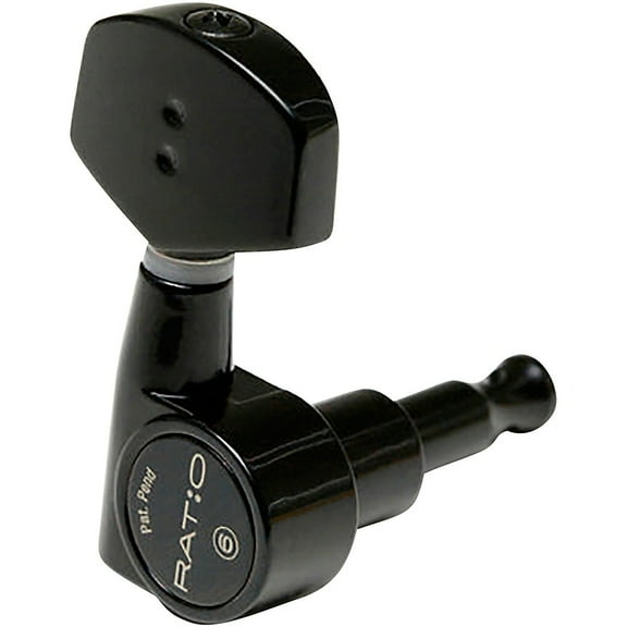 Graph Tech Ratio 3 3 Acoustic Guitar Tuning Machine Heads Black 6 String