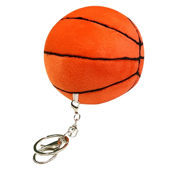Plush Football/Basketball Charm Keychains Fashion Ornament Pendant Car Keyring Backpack Decoration Bag Charm