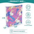 thumbnail image 4 of Haosy 2 Pack Hardcover 3 Ring Binder 1.5 Inch Ring Decorative Binder Organizer for Home School Office, Colorful Cloud with Cute Bunnies, 4 of 10