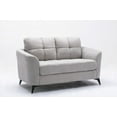 thumbnail image 6 of Callie's Gray Woven Fabric Loveseat Set - Includes 1 Sofa & 1 Loveseat with Pocket Coil Seating, 6 of 9