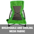 thumbnail image 4 of Bliss Hammocks Collapsible Beach Chair W/ Cup Holder & Storage Bag, 275 lb. Capacity (Green Banana Leaf), 4 of 11
