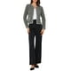 thumbnail image 2 of Blazer corto de oficina de tweed a cuadros para mujer INSPIRE CHIC 3XL negro, 2 of 6