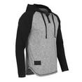 thumbnail image 2 of ZIMEGO Men's Long Sleeve Raglan Henley Hoodie Round Bottom Semi Longline T-Shirt, 2 of 4