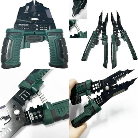 

High Quality Insulated Multi-Purpose 8” Heavy Duty Electrical Wire Stripping Tool - Ideal for Precision Work with 10-20AWG Wire Includes Strippers Snip Crimpers & Pliers
