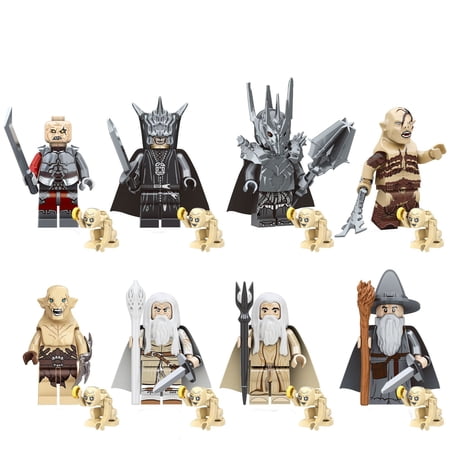 8 Pcs Medieval Knights The Lord of the Rings Mini Figures Building Toys, Ancient Military Armor Soldiers Action Figures Building Blocks Kit for Adults Kids Gifts