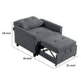 thumbnail image 5 of Benjara 36" Convertible Armchair with Padded Seats & Back- Modern- Dark Gray, 5 of 5