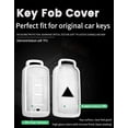thumbnail image 3 of Key Fob Cover Compatible with Mitsubishi Asx Eclipse Cross Lancer Fortis Outlander Ex Pajero Sport Rvr L200 Pajero Colt 3 Button Keychain Case Holder Protector,Butterfly keychain-White, 3 of 9