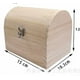thumbnail image 1 of Cofre del tesoro de madera sin pintar, joyero vintage, pequeño cofre del tesoro, caja de almacenamiento decorativa de madera para juguetes y baratijas., 1 of 7