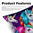thumbnail image 2 of Robot Unicorn Attack Velvet Decorative Throw Pillow Inserts - Set of 2, Chair Pillow Covers - Unique Patterns, 16x16, 18x18, 20x20 Inches for Home Decor & More, 2 of 6