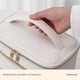 thumbnail image 3 of Bolso de Cosméticos Bolsa de lavado de viaje de almacenamiento de cuero Cremallera de diseño de apertura grande para mujeres y niñas, 3 of 7