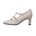 thumbnail image 3 of Helena Women Wide Width Leather T-Strap Double Buckles High Heel Pumps, 3 of 6