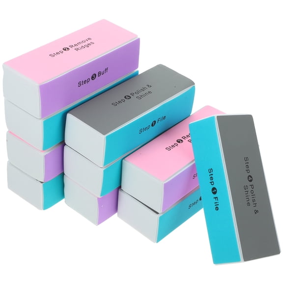 LOLIPPYY Bodhi Polishing Buffers Assorted Colors for DIY Artwork and Nail Design 10Pcs