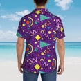 thumbnail image 3 of Lsque Retro 80s Style pattern Hawaiian Shirt for Men, Unisex Summer Beach Casual Short Sleeve Button Down Shirts-3X-Large, 3 of 9