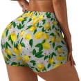 thumbnail image 2 of Vsdgher Lemon1 print Workout Shorts for Women Seamless Soft Smooth Gym Yoga Scrunch Active Exercise Fitness Shorts, 2 of 8