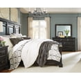 thumbnail image 2 of Roundhill Furniture Vintage Black Wood Bedroom Set, King Panel Bed, Dresser, Mirror, 2 Nightstands, 2 of 14