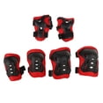 thumbnail image 4 of Ensemble d'Équipement de Protection Sportive pour Enfants, 7 Pcs (Genoux Coudières Protège-Poignets) Rouge, 4 of 8