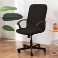 thumbnail image 3 of Anti-Dirty Rotating Stretch Office Computer Desk Cover Waterproof Elastic Covers Removable Slipcovers - Black Housse noire pour Chaise, 3 of 8