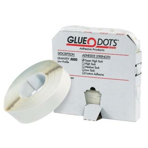 Dot Shot Glue Dots Pro Glue Dots Medium Profile 1/2" Clear 2000/Roll GD105