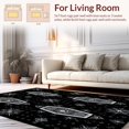 thumbnail image 2 of ODIKA 2'x3' Machine Washable Non-Slip Area Rug, Spooky Vintage Skull Motif High Traffic Rug, Black, 27010, 2 of 7