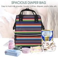 thumbnail image 5 of Honeii Blanket stripes Pattern Mummy Diaper Bag Backpack Durable Maternity Baby Nappy Casual Shoulder Bags Travel Hiking Outdoor Pack, 5 of 6