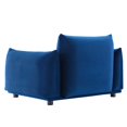 thumbnail image 5 of Armchair Accent Chair, Velvet, Blue Navy, Modern Contemporary Urban Design, Living Lounge Room Hotel Lobby Hospitality, 5 of 7