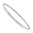 thumbnail image 1 of Sterling Silver Rhod. Plated D/C Slip-on Child's Bangle (Weight: 4.91 Grams, Length: Inches), 1 of 2