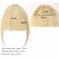 thumbnail image 4 of Benehair 100% Remy Human Hair Extensions Clip In Thick Neat Bangs Front Fringes Hairpiece Remy Hair Straight Woman Blonde 3 Clips, 4 of 10