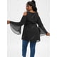 thumbnail image 3 of Tallas de campana con capas de hombro abiertas de talla grande Rosegal  Blusas Tallas Grandes, 3 of 5