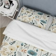 thumbnail image 4 of Designart "Serene Blue White Nordic Blooms" Floral Bedding Covert Set - Cottage Bed Set With 2 Shams, 4 of 5