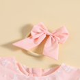 thumbnail image 4 of AMERTEER Bébé Filles Robe d'Été Princesse Tenues Demi-Manche Col Rond Dentelle Maille Robe + Ensembles de Bandeau, 4 of 9