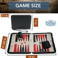 thumbnail image 4 of WE Games Magnetic Backgammon Set with Carrying Strap, Travel Size, Black/Red, 4 of 11