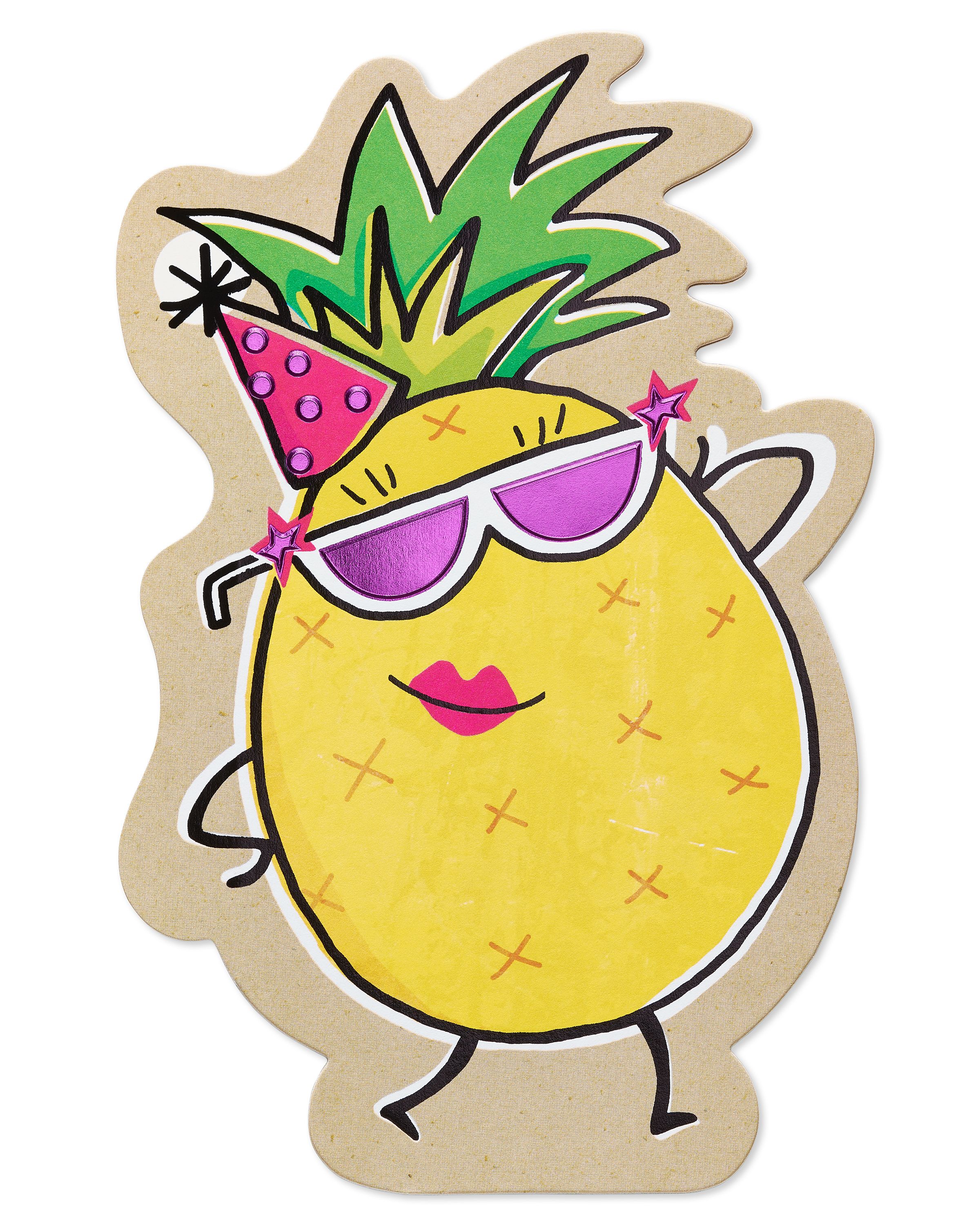 American Greetings Funny Pineapple Birthday Card With Foil Walmart American Greetings Funny Pineapple Birthday Card With Foil Walmart