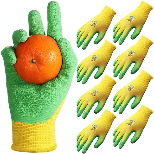 4 pares de guantes de jardinería para adultos, guantes de jardinería de látex, talla XL, 22,5 cm ER