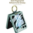 thumbnail image 3 of case for Samsung Z Flip 5 Case with Ring, Galaxy Z Flip 5 Case with Screen Protector Electroplating Border Design Protective Cover for Samsung Galaxy Z Flip 5, Dark Green, 3 of 7