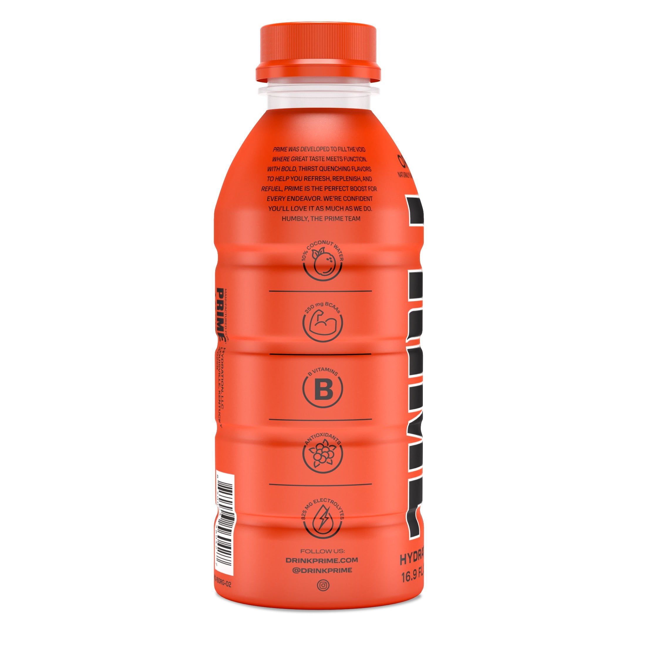 Prime Hydration Drink, Orange, 16.9 fl oz, Single Bottle - image 2 of 2
