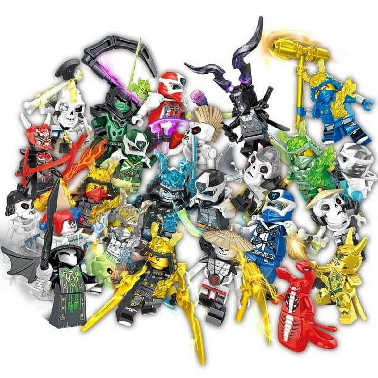 24 Pcs Ninjago Ninja Minifigures Ensemble de Jeu Kit de Construction Compatible pour LEGO, Âge 6+