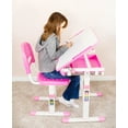 thumbnail image 3 of VIVO Height Adjustable Childrens Desk & Chair Kids Interactive Work Station Pink, 3 of 9