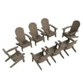 thumbnail image 3 of WestinTrends Tuscany HIPS Outdoor Folding Adirondack Seashell Chair (Set of 8), Taupe, 3 of 5
