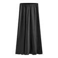 thumbnail image 6 of Riforla Womens High Waist Skirt Solid Satin Dress Elastic Waist Elegant Skirt Skirts for Women Trendy Black L, 6 of 6