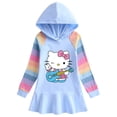 thumbnail image 4 of Hello Kitty-vestido de algodón con dibujos de arcoíris para niñas, suéter con capucha de manga larga, falda de princesa, ropa para niños, primavera y otoño, 4 of 4