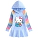 thumbnail image 4 of Hello Kitty-vestido de algodón con dibujos de arcoíris para niñas, suéter con capucha de manga larga, falda de princesa, ropa para niños, primavera y otoño, 4 of 5