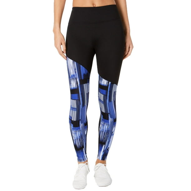 Calvin Klein Performance Women's Printed High-Rise Leggings (Blue/Black, XS) Calvin Klein Performance Women's Printed High-Rise Leggings (Blue/Black, XS)