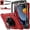 Red_Black, variant on GEAK Compatible with Apple iPad 9th/8th/7th Generation 10.2 inch Case Cover with Screen Protector