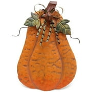 Metal Pumpkin Harvest Fall Decor Thanksgiving Halloween Outdoor Yard Garden Decor Free Standing Pumpkin Decorations for Home (H-13.5")