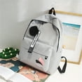 thumbnail image 4 of Bookbag Small Backpack Basic Waterproof Bookbag Travel Daypack Aesthetic Camping Cute Backpack for Office Shopping Hiking Trip Daily Use Laptop Bag(Gray), 4 of 4