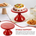 thumbnail image 6 of Dessert Serving Plate 10 Inch Red Round Cake Stand Wedding Props Snacks Cookies Built God Tough Paper Cup Wrought Iron, 6 of 6