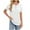 White, variant on Uaswgudfs Women Knitted V-Neck Pleated Short Sleeve Summer Basic Blouse Decorative Buttons Party Casual Tunic Top